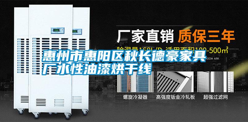 惠州市惠陽區秋長德豪家具廠水性油漆烘干線