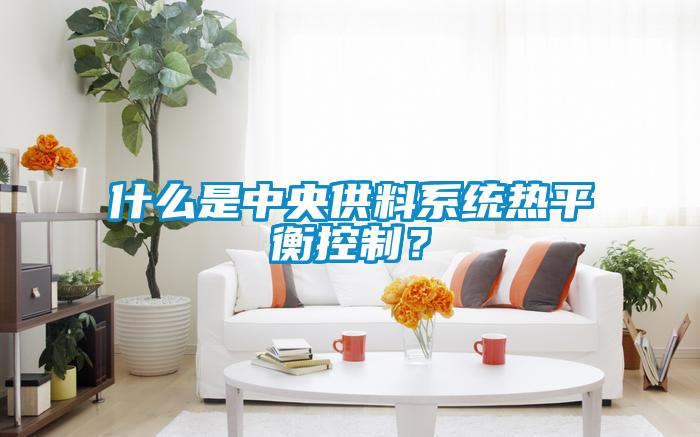 什么是中央供料系統熱平衡控制？