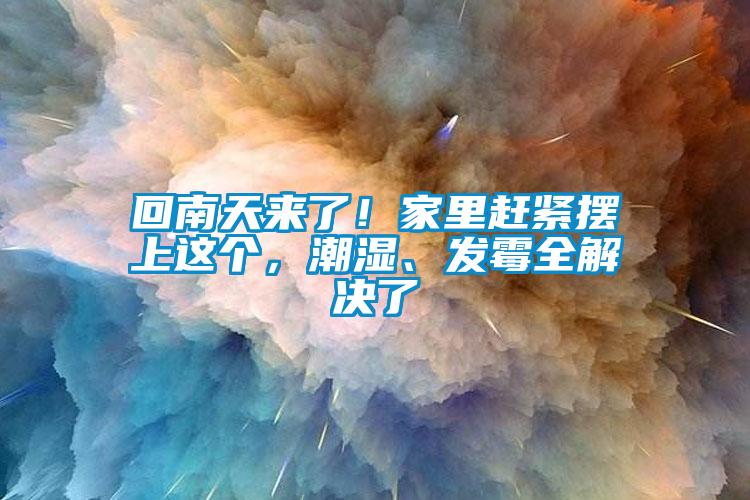 回南天來了！家里趕緊擺上這個，潮濕、發霉全解決了