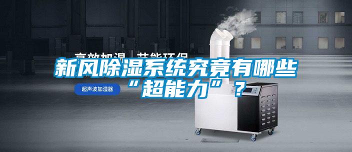 新風(fēng)除濕系統(tǒng)究竟有哪些“超能力”？