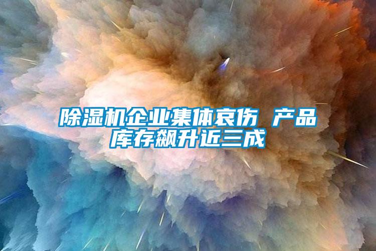 除濕機企業集體哀傷 產品庫存飆升近三成