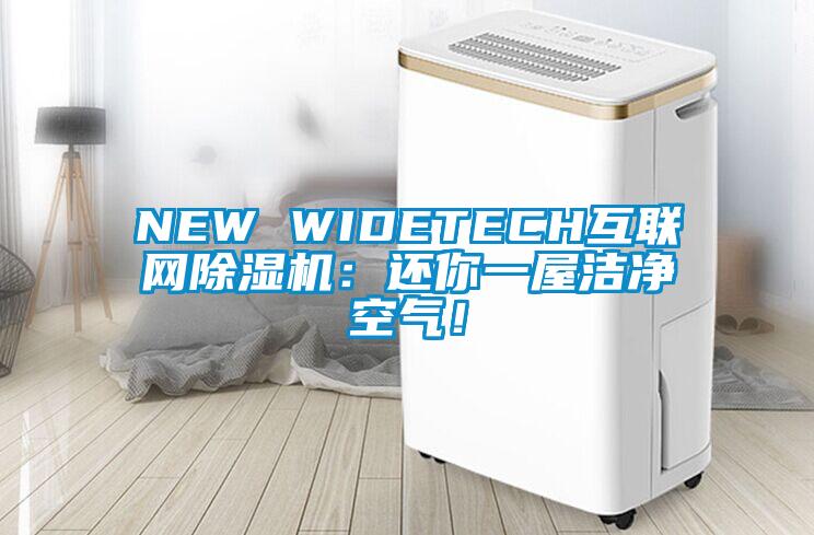 NEW WIDETECH互聯網除濕機：還你一屋潔凈空氣！
