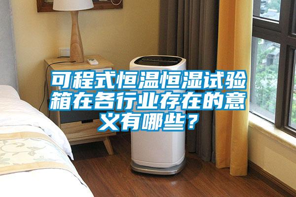 可程式恒溫恒濕試驗(yàn)箱在各行業(yè)存在的意義有哪些？