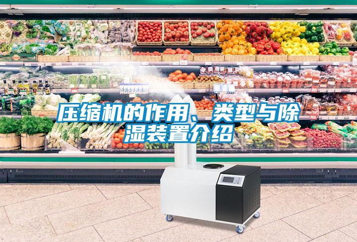 壓縮機的作用、類型與除濕裝置介紹