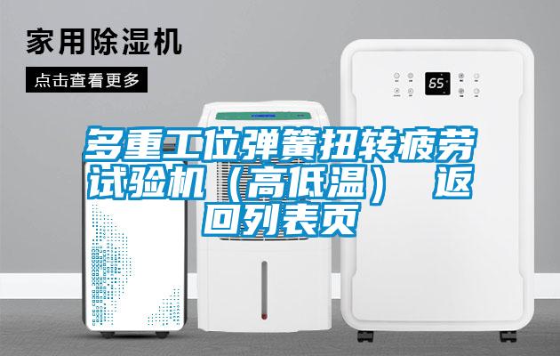 多重工位彈簧扭轉(zhuǎn)疲勞試驗機（高低溫） 返回列表頁