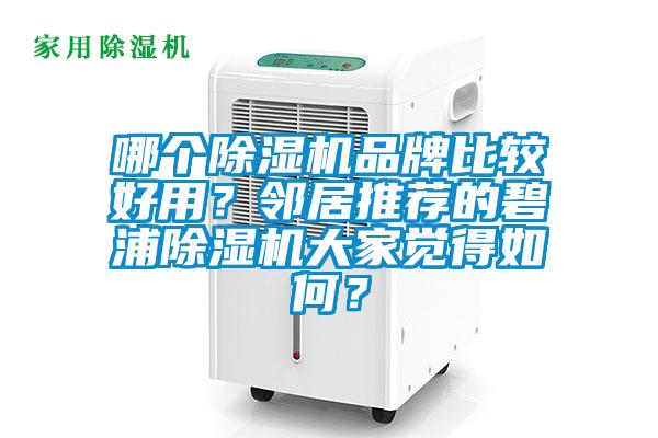哪個(gè)除濕機(jī)品牌比較好用？鄰居推薦的碧浦除濕機(jī)大家覺得如何？