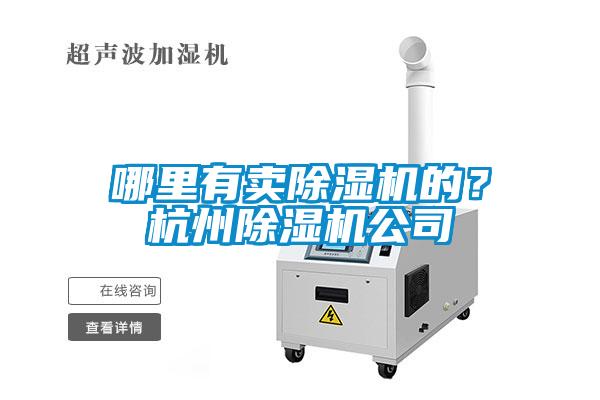 哪里有賣除濕機的？杭州除濕機公司
