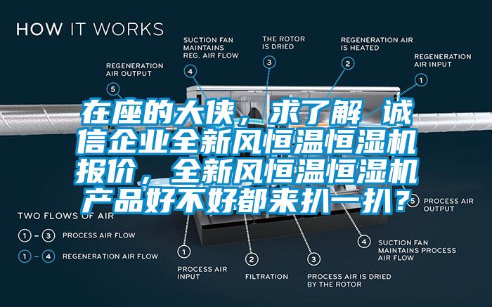 在座的大俠，求了解 誠(chéng)信企業(yè)全新風(fēng)恒溫恒濕機(jī)報(bào)價(jià)，全新風(fēng)恒溫恒濕機(jī)產(chǎn)品好不好都來扒一扒？