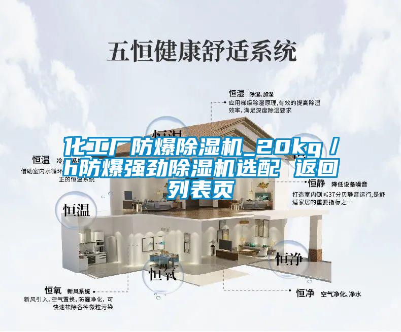 化工廠防爆除濕機(jī)_20kg／h防爆強(qiáng)勁除濕機(jī)選配 返回列表頁