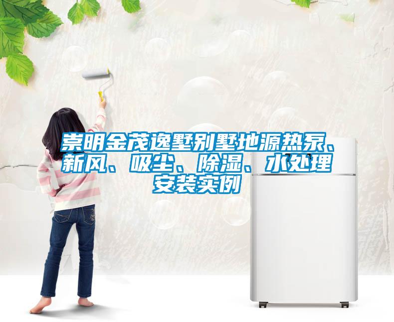 崇明金茂逸墅別墅地源熱泵、新風、吸塵、除濕、水處理安裝實例
