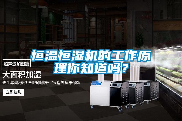 恒溫恒濕機(jī)的工作原理你知道嗎？