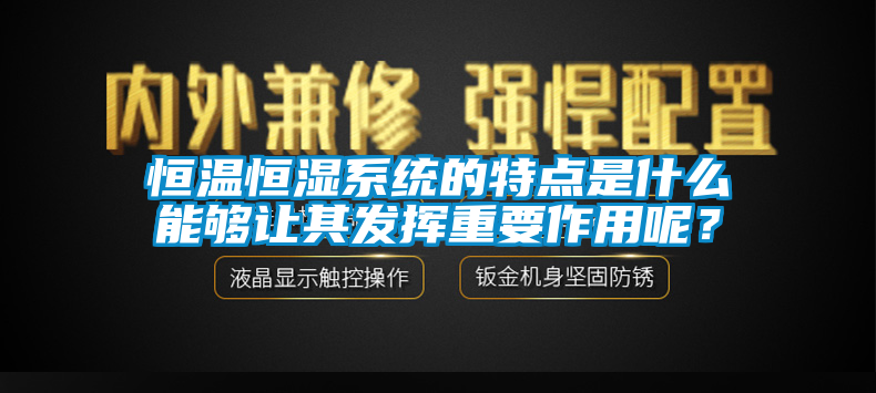 恒溫恒濕系統的特點是什么能夠讓其發揮重要作用呢？