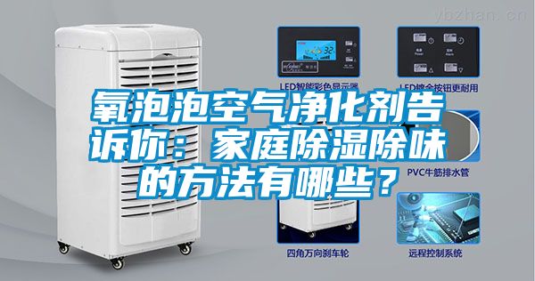 氧泡泡空氣凈化劑告訴你：家庭除濕除味的方法有哪些？
