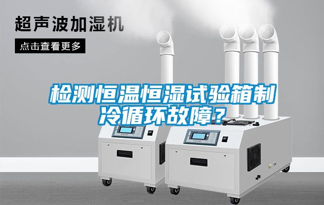 檢測恒溫恒濕試驗箱制冷循環故障？
