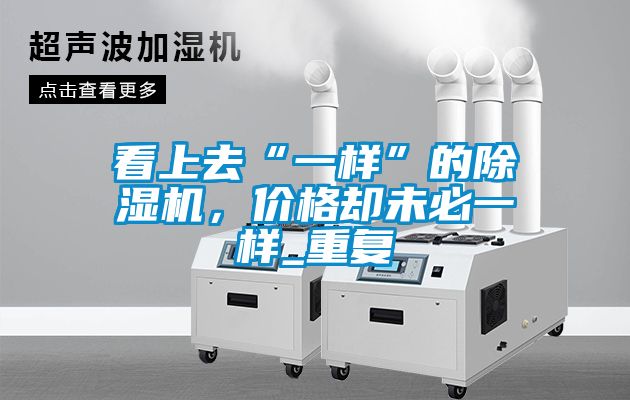 看上去“一樣”的除濕機，價格卻未必一樣_重復