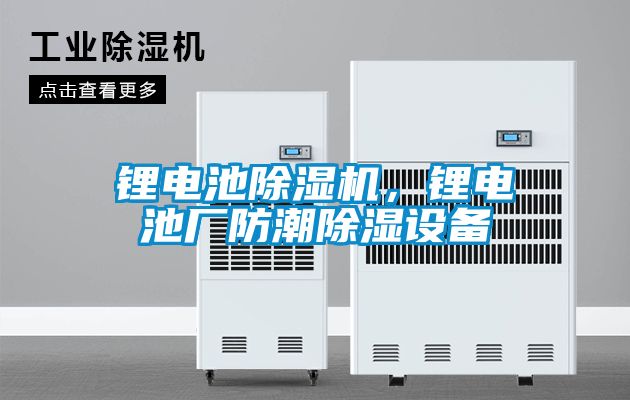 鋰電池除濕機，鋰電池廠防潮除濕設備