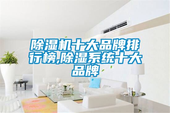 除濕機十大品牌排行榜,除濕系統十大品牌