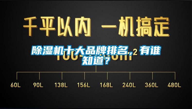除濕機十大品牌排名，有誰知道？