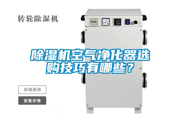 除濕機空氣凈化器選購技巧有哪些？