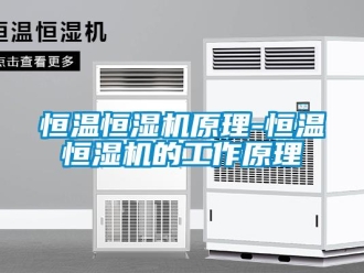 知識百科恒溫恒濕機原理-恒溫恒濕機的工作原理
