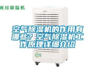 行業新聞空氣除濕機的作用有哪些？空氣除濕機工作原理詳細介紹