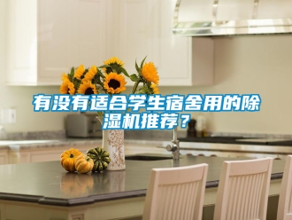 行業新聞有沒有適合學生宿舍用的除濕機推薦？