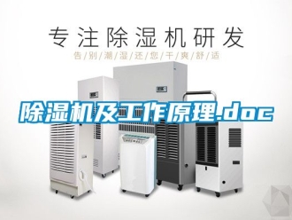 行業(yè)新聞除濕機及工作原理.doc