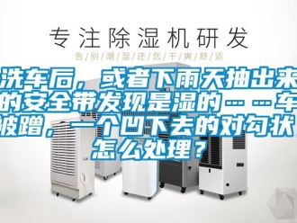 企業新聞洗車后，或者下雨天抽出來的安全帶發現是濕的……車被蹭，一個凹下去的對勾狀，怎么處理？