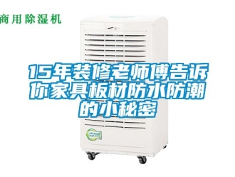 企業(yè)新聞15年裝修老師傅告訴你家具板材防水防潮的小秘密