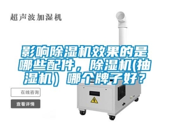 行業新聞影響除濕機效果的是哪些配件，除濕機(抽濕機）哪個牌子好？