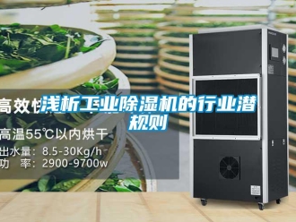 行業(yè)新聞淺析工業(yè)除濕機(jī)的行業(yè)潛規(guī)則