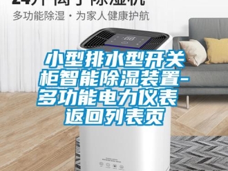 行業(yè)新聞小型排水型開關柜智能除濕裝置-多功能電力儀表 返回列表頁