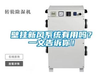 企業(yè)新聞壁掛新風(fēng)系統(tǒng)有用嗎？一文告訴你！