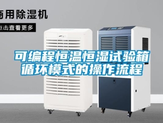知識(shí)百科可編程恒溫恒濕試驗(yàn)箱循環(huán)模式的操作流程