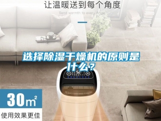 行業新聞選擇除濕干燥機的原則是什么？