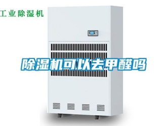 行業(yè)新聞除濕機可以去甲醛嗎
