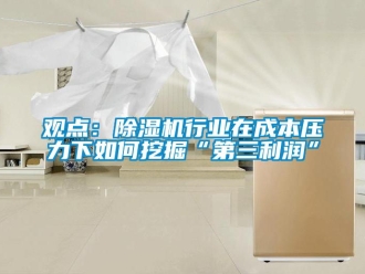 常見問題觀點(diǎn)：除濕機(jī)行業(yè)在成本壓力下如何挖掘“第三利潤(rùn)”