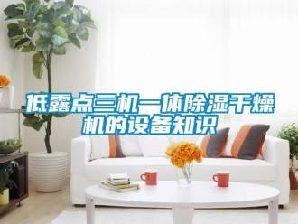 行業新聞低露點三機一體除濕干燥機的設備知識