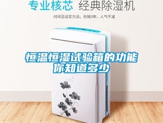 知識百科恒溫恒濕試驗箱的功能你知道多少