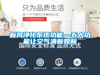 企業(yè)新聞新風(fēng)凈化系統(tǒng)功能—五大功能讓空氣清新如新