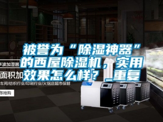 企業(yè)新聞被譽為“除濕神器”的西屋除濕機，實用效果怎么樣？_重復(fù)