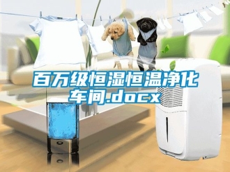 常見問題百萬級恒濕恒溫凈化車間.docx