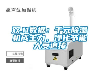 行業(yè)新聞雙.11數(shù)據(jù)：千元除濕機成主力，凈化節(jié)能大受追捧