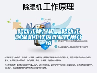 行業新聞移動式除濕機__移動式除濕機工作原理和作用介紹