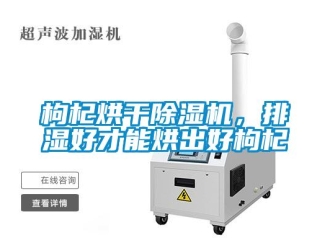 企業新聞枸杞烘干除濕機，排濕好才能烘出好枸杞