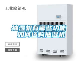 企業新聞抽濕機有哪些功能 如何選購抽濕機