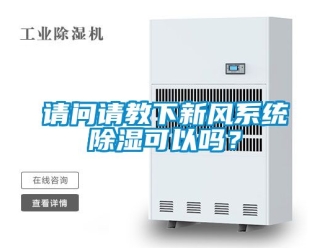 行業(yè)新聞?wù)垎栒埥滔滦嘛L(fēng)系統(tǒng)除濕可以嗎？