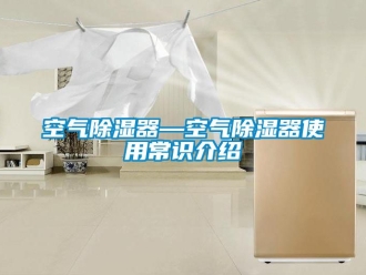 行業新聞空氣除濕器—空氣除濕器使用常識介紹