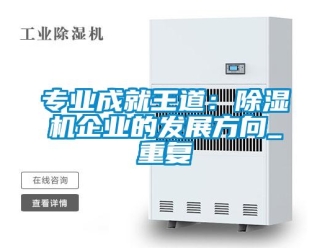 行業(yè)新聞專業(yè)成就王道：除濕機(jī)企業(yè)的發(fā)展方向_重復(fù)
