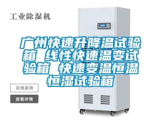 知識百科廣州快速升降溫試驗箱 線性快速溫變試驗箱 快速變溫恒溫恒濕試驗箱